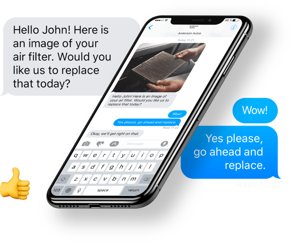 Messaging Mockup - Service Text Messages